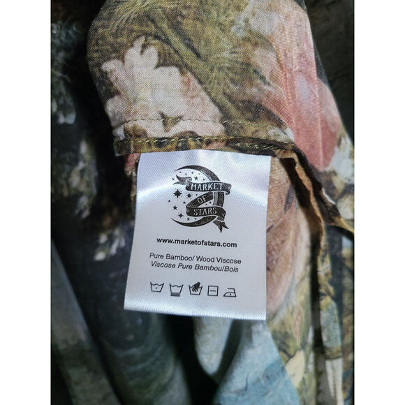 Market Of Stars CASTLES IN THE AIR RUANA STYLE BAMBOO CARDIGAN One Size - Picture 9 of 10